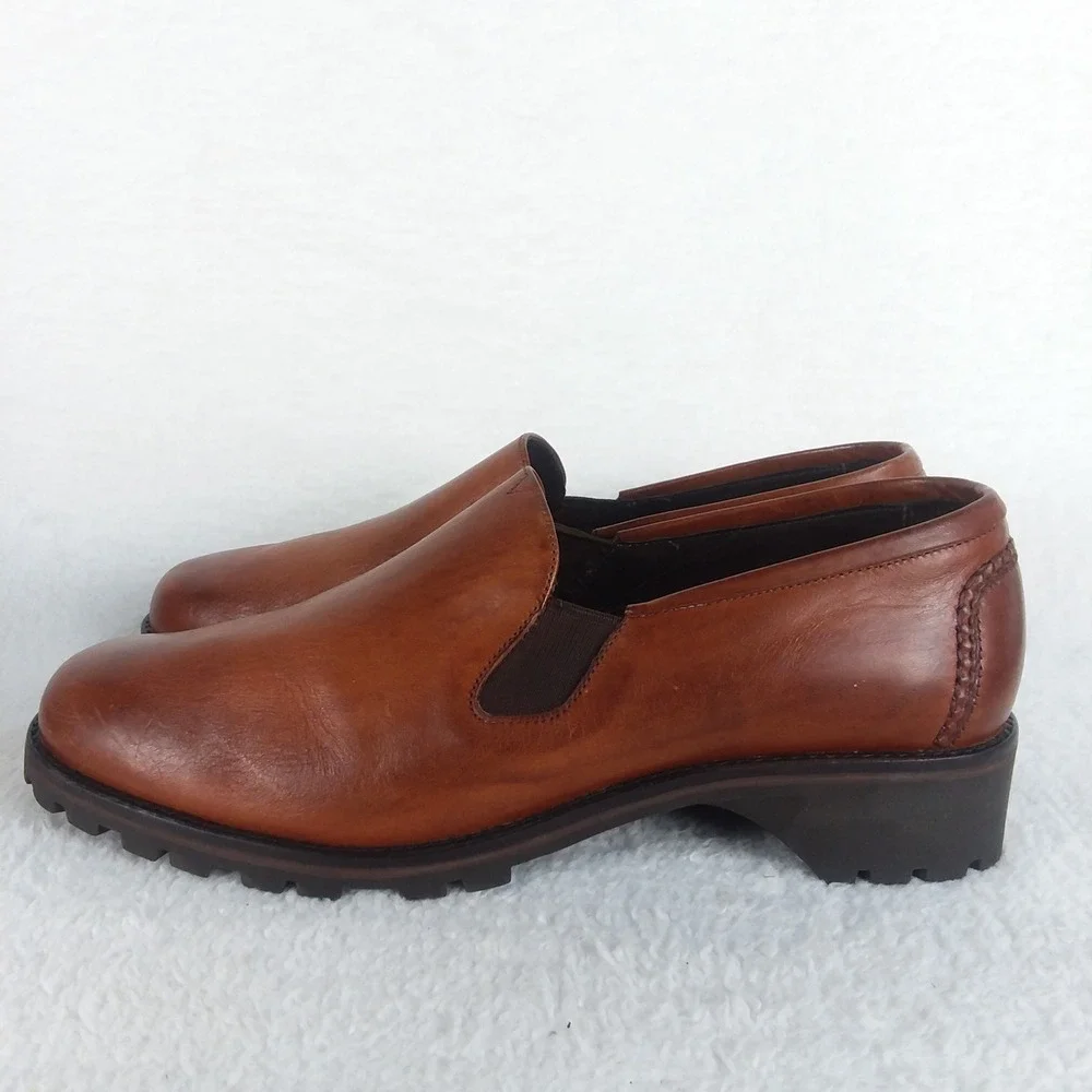 Cole Haan Country Farren Scotch Leather Slip On Loafers Lug‎ Sole Shoes 10 Brown